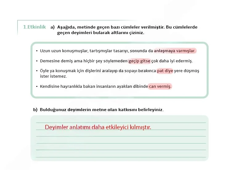 7. Sınıf Türkçe Ders Kitabı Cevapları Meb Yayınları 1. Kitap Sayfa 114 Çözüm Görseli
