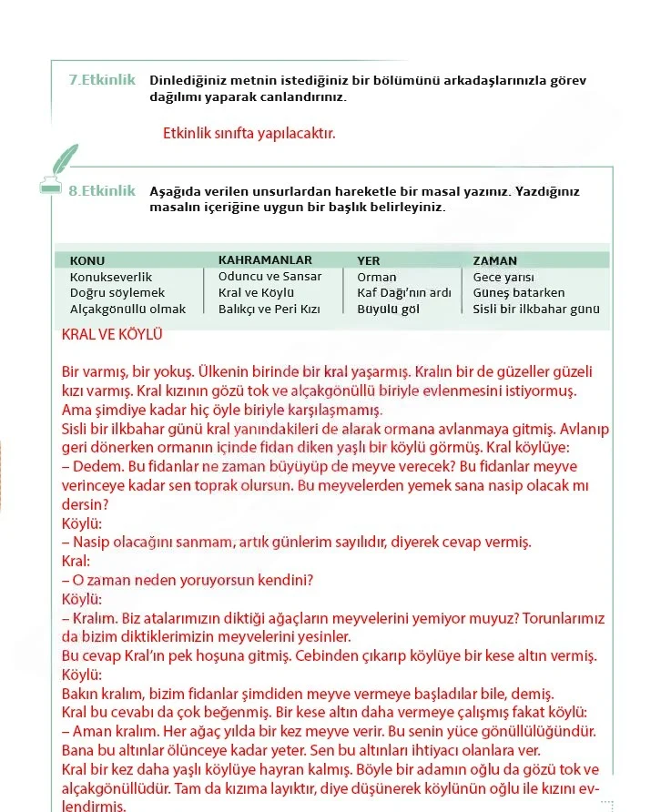 7. Sınıf Türkçe Ders Kitabı Cevapları Meb Yayınları 1. Kitap Sayfa 129 Çözüm Görseli