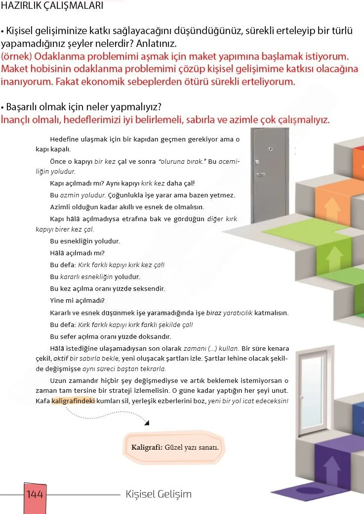 7. Sınıf Türkçe Ders Kitabı Cevapları Meb Yayınları 1. Kitap Sayfa 144 Çözüm Görseli