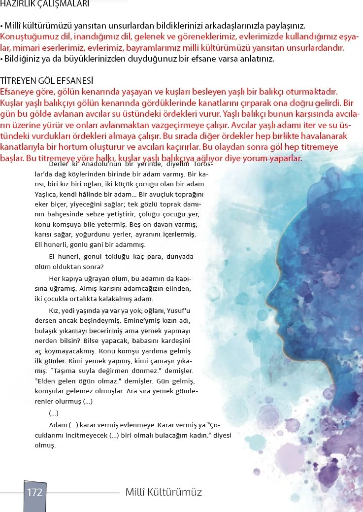 7. Sınıf Türkçe Ders Kitabı Cevapları Meb Yayınları 1. Kitap Sayfa 172 Çözüm Görseli