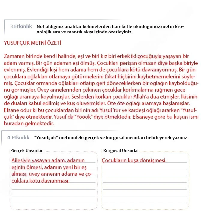7. Sınıf Türkçe Ders Kitabı Cevapları Meb Yayınları 1. Kitap Sayfa 176 Çözüm Görseli