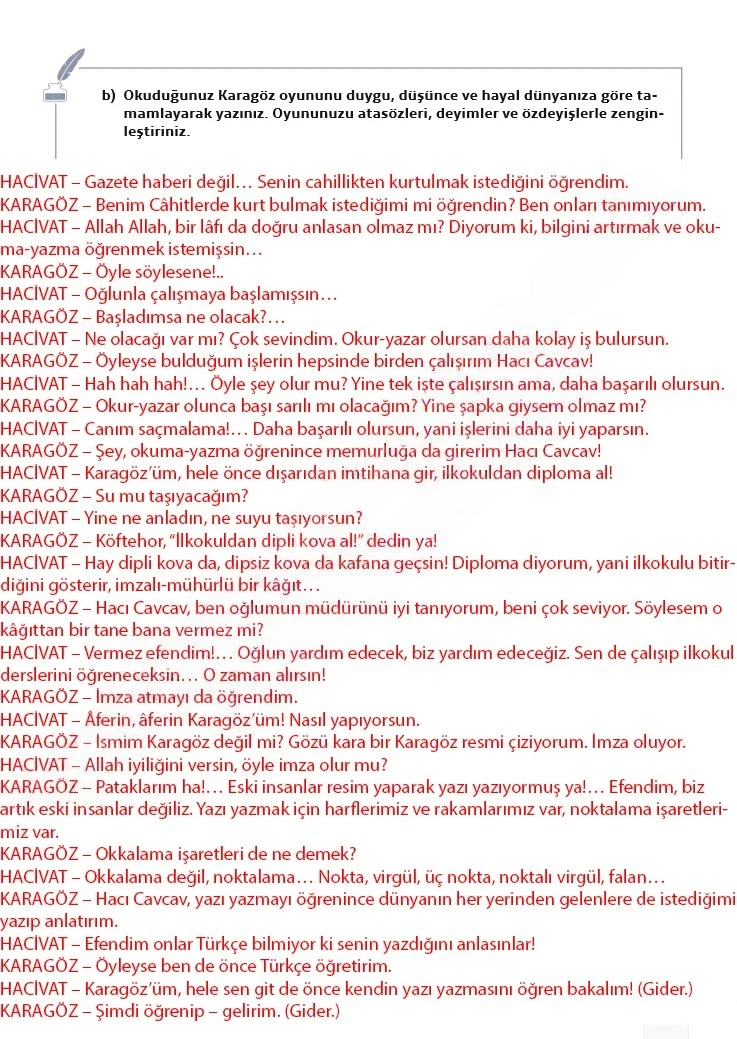 7. Sınıf Türkçe Ders Kitabı Cevapları Meb Yayınları 1. Kitap Sayfa 185 Çözüm Görseli