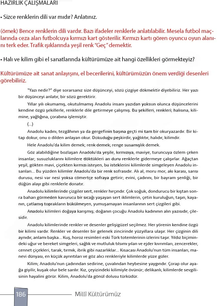 7. Sınıf Türkçe Ders Kitabı Cevapları Meb Yayınları 1. Kitap Sayfa 186 Çözüm Görseli