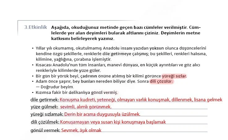 7. Sınıf Türkçe Ders Kitabı Cevapları Meb Yayınları 1. Kitap Sayfa 190 Çözüm Görseli