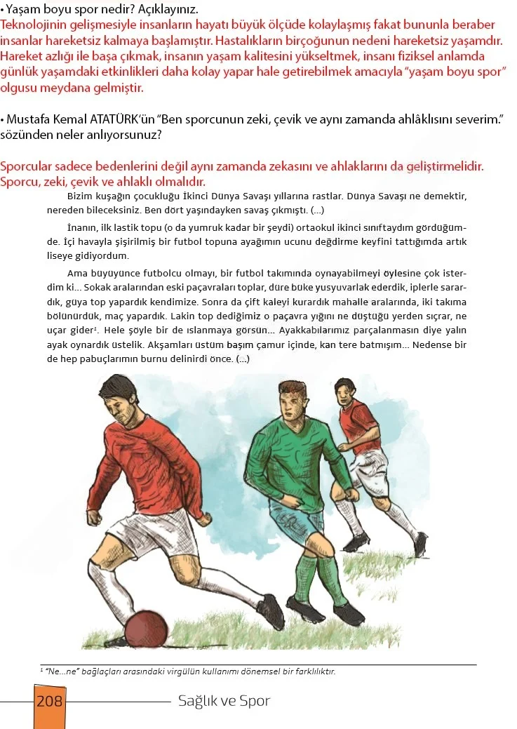 7. Sınıf Türkçe Ders Kitabı Cevapları Meb Yayınları 1. Kitap Sayfa 208 Çözüm Görseli