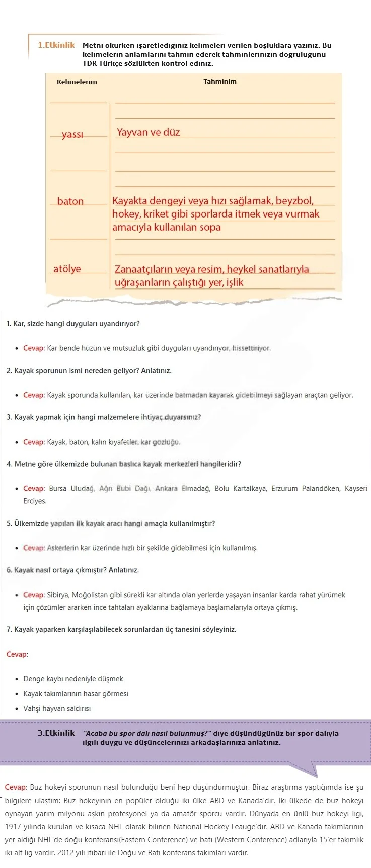 7. Sınıf Türkçe Ders Kitabı Cevapları Meb Yayınları 1. Kitap Sayfa 216 Çözüm Görseli