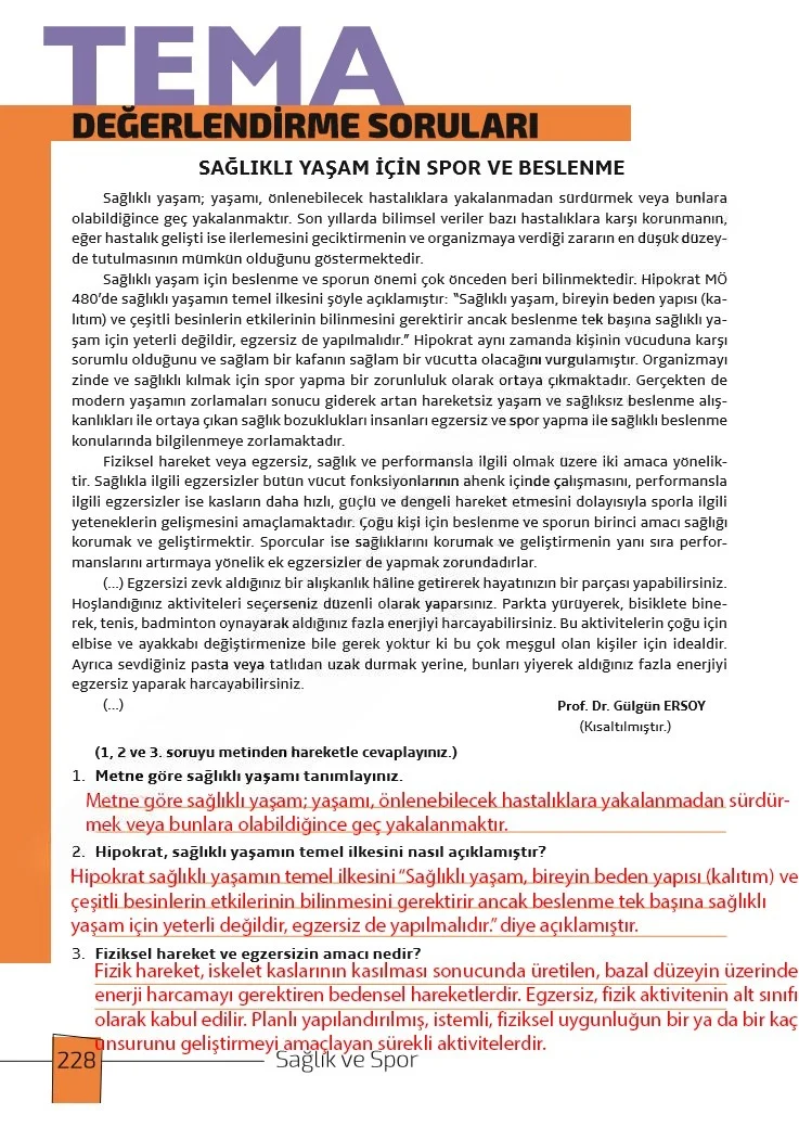 7. Sınıf Türkçe Ders Kitabı Cevapları Meb Yayınları 1. Kitap Sayfa 228 Çözüm Görseli