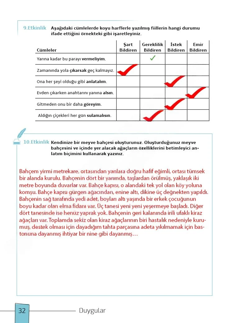7. Sınıf Türkçe Ders Kitabı Cevapları Meb Yayınları 1. Kitap Sayfa 32 Çözüm Görseli