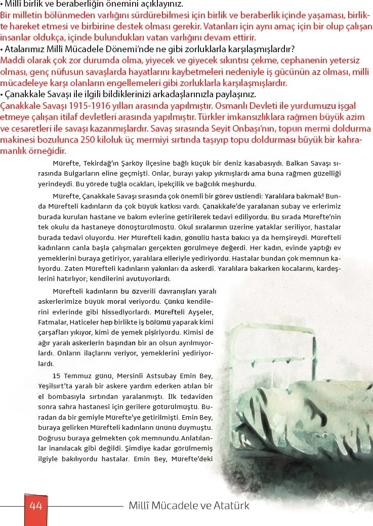 7. Sınıf Türkçe Ders Kitabı Cevapları Meb Yayınları 1. Kitap Sayfa 44 Çözüm Görseli