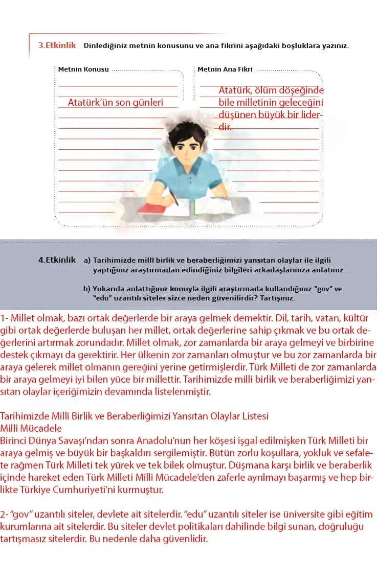 7. Sınıf Türkçe Ders Kitabı Cevapları Meb Yayınları 1. Kitap Sayfa 62 Çözüm Görseli