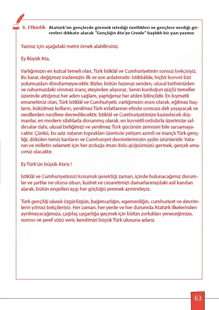 7. Sınıf Türkçe Ders Kitabı Cevapları Meb Yayınları 1. Kitap Sayfa 63 Çözüm Görseli