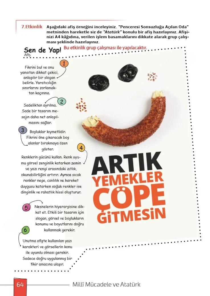 7. Sınıf Türkçe Ders Kitabı Cevapları Meb Yayınları 1. Kitap Sayfa 64 Çözüm Görseli