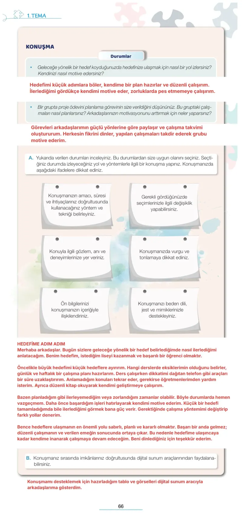 7. Sınıf Türkçe Ders Kitabı Cevapları Meb Yayınları 1. Kitap Sayfa 66 Çözüm Görseli