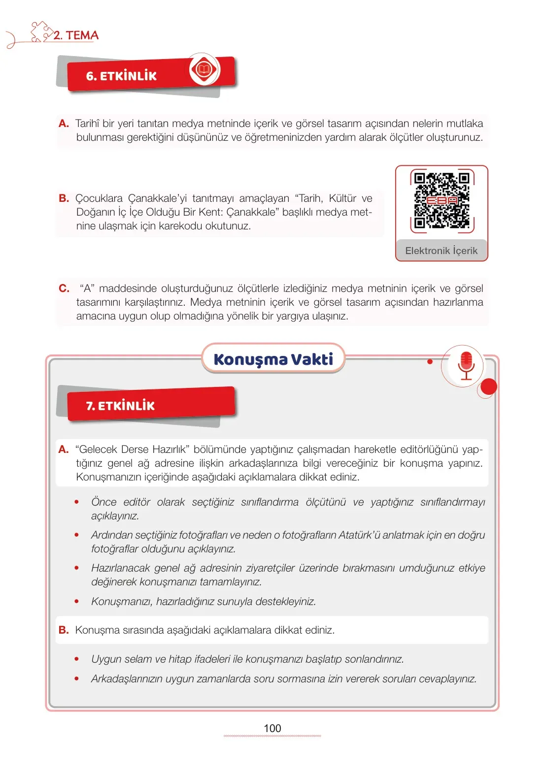 7. Sınıf Türkçe Ders Kitabı Cevapları Meb Yayınları 1. Kitap Sayfa 100