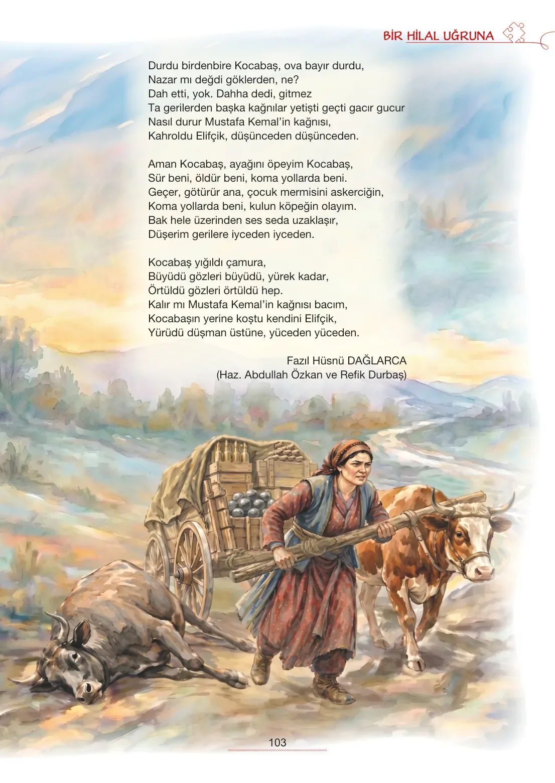 7. Sınıf Türkçe Ders Kitabı Cevapları Meb Yayınları 1. Kitap Sayfa 103