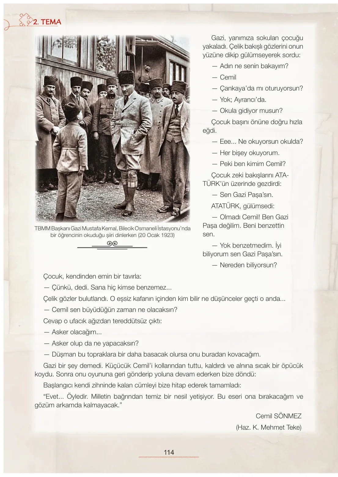 7. Sınıf Türkçe Ders Kitabı Cevapları Meb Yayınları 1. Kitap Sayfa 114