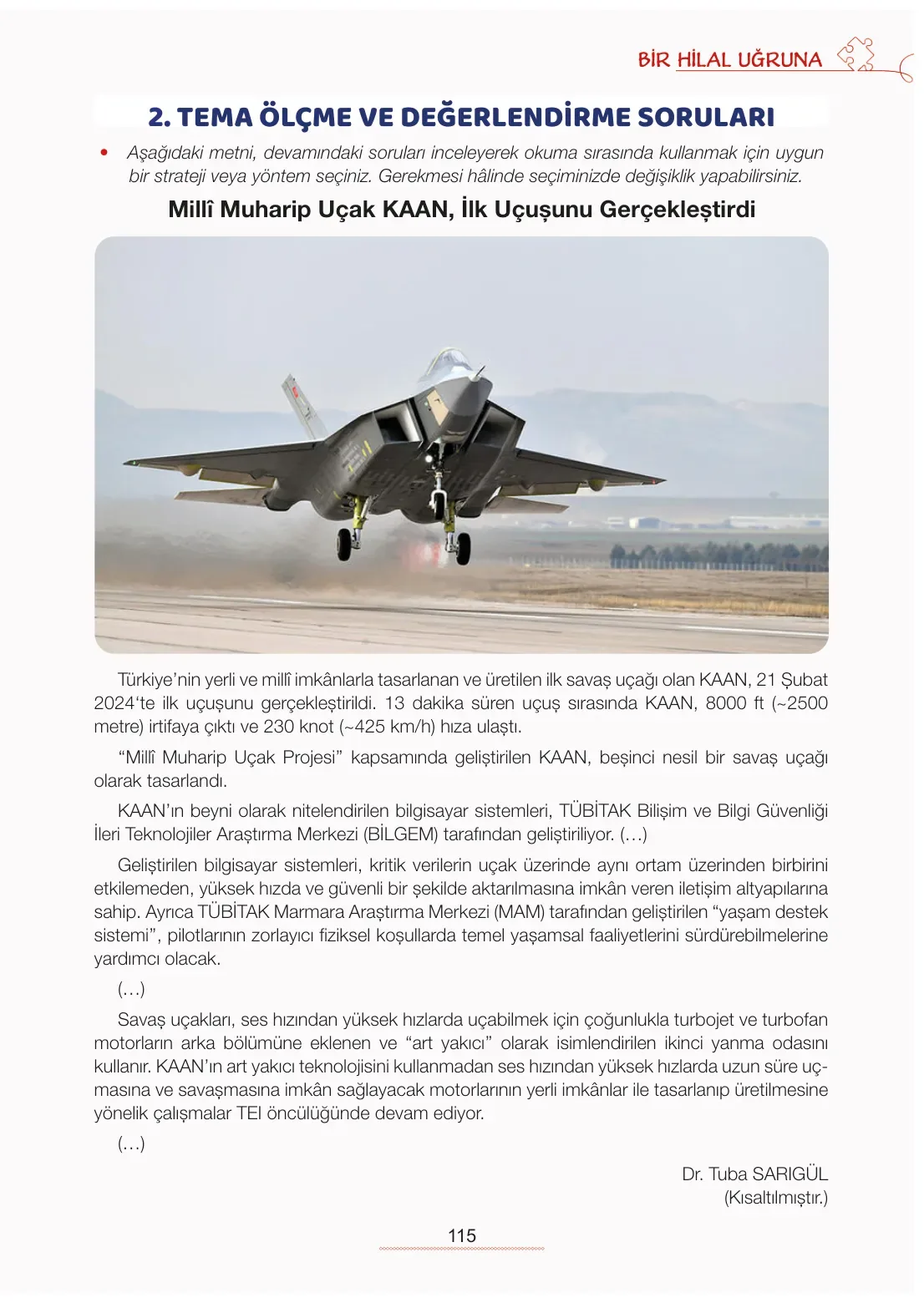 7. Sınıf Türkçe Ders Kitabı Cevapları Meb Yayınları 1. Kitap Sayfa 115
