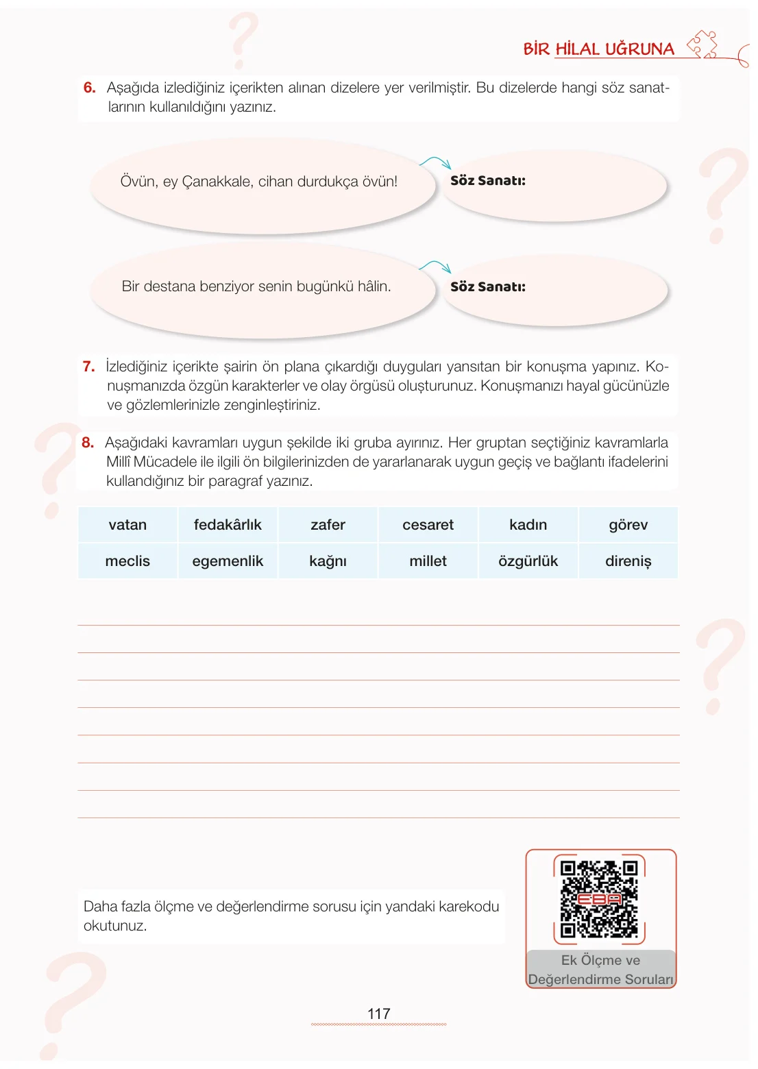 7. Sınıf Türkçe Ders Kitabı Cevapları Meb Yayınları 1. Kitap Sayfa 117