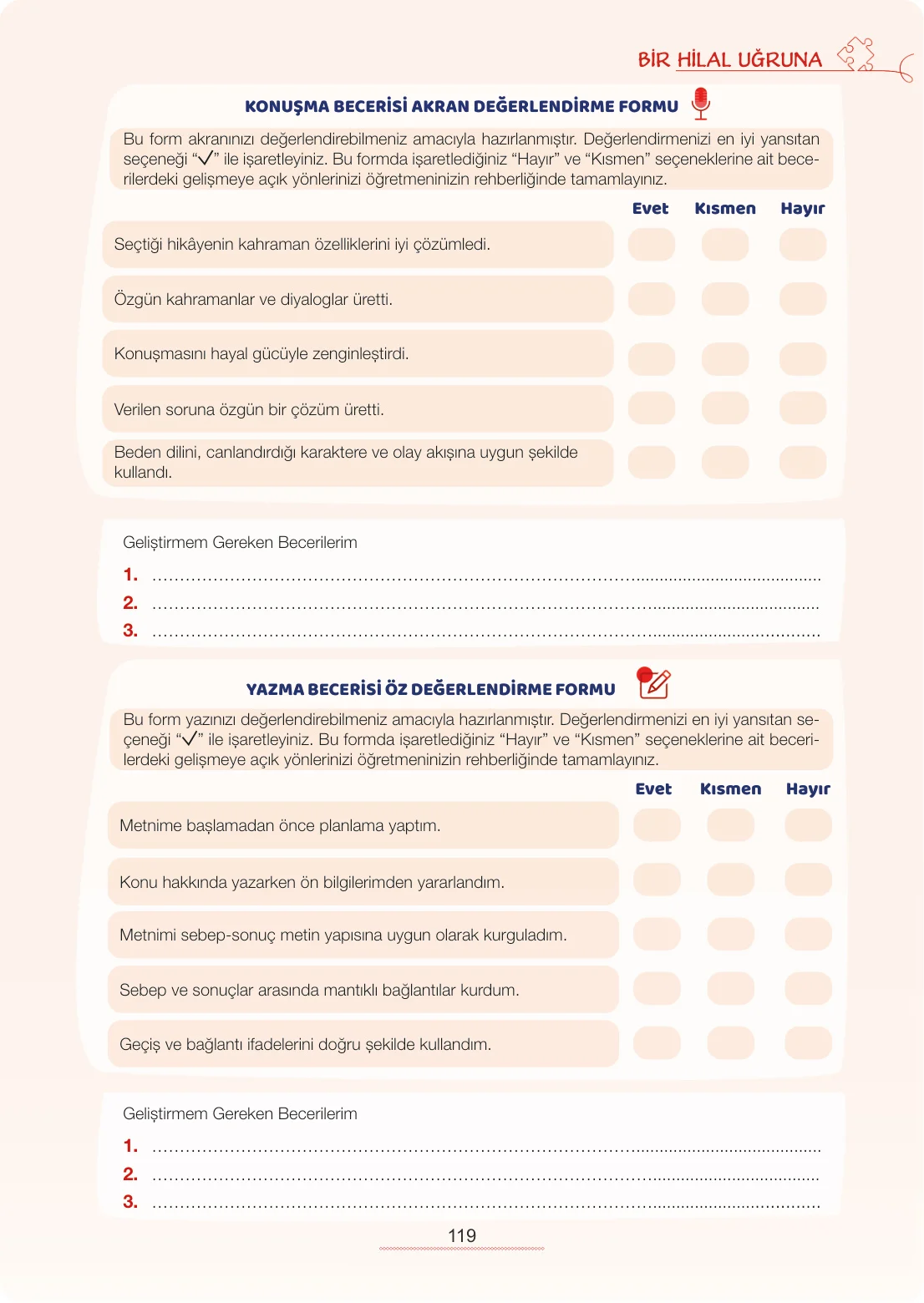 7. Sınıf Türkçe Ders Kitabı Cevapları Meb Yayınları 1. Kitap Sayfa 119