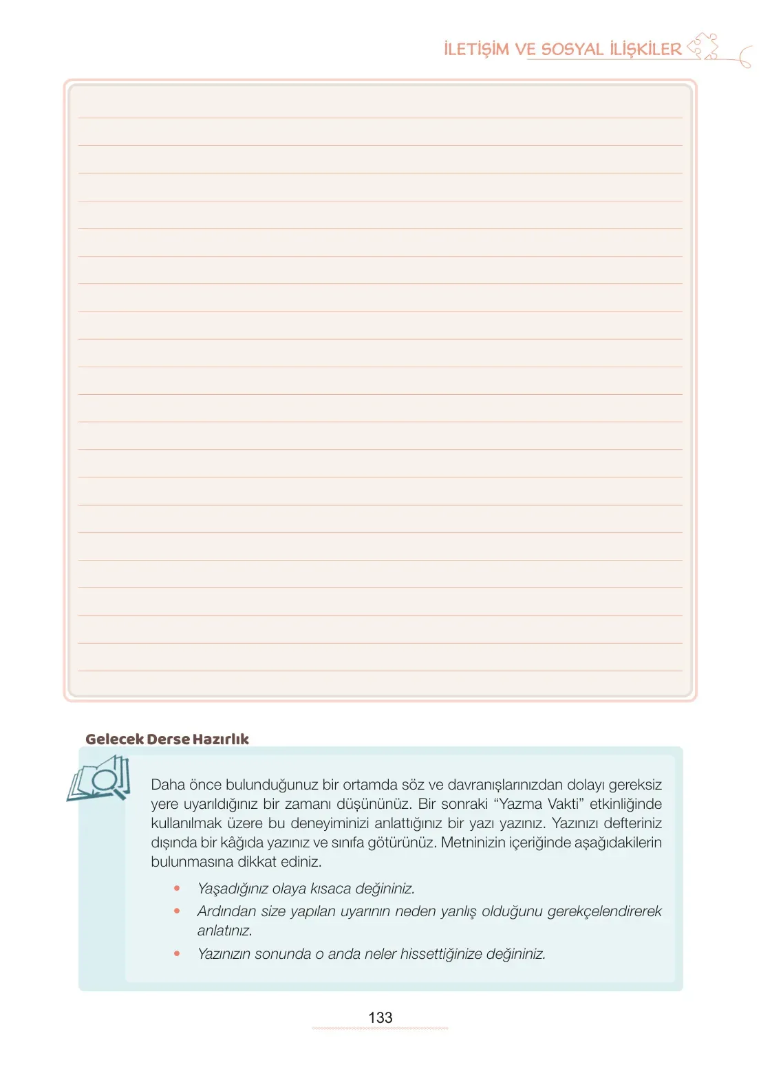 7. Sınıf Türkçe Ders Kitabı Cevapları Meb Yayınları 1. Kitap Sayfa 133
