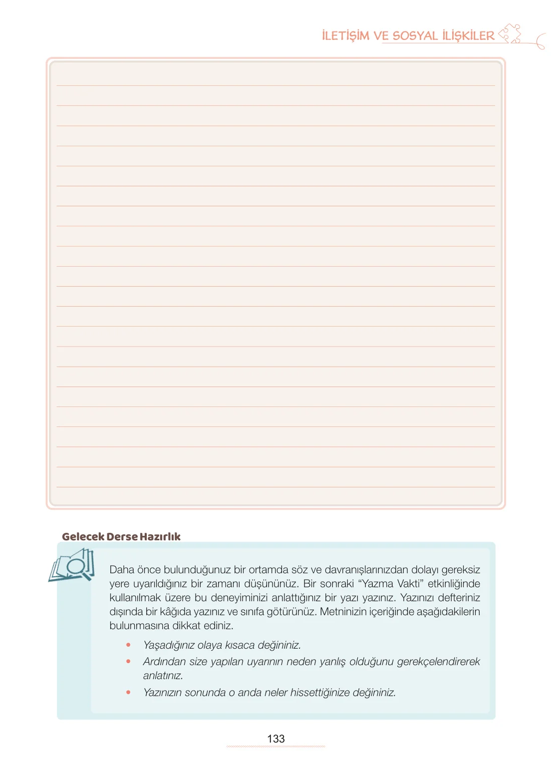 7. Sınıf Türkçe Ders Kitabı Cevapları Meb Yayınları 1. Kitap Sayfa 133