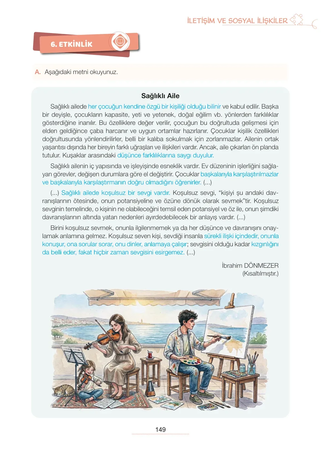7. Sınıf Türkçe Ders Kitabı Cevapları Meb Yayınları 1. Kitap Sayfa 149