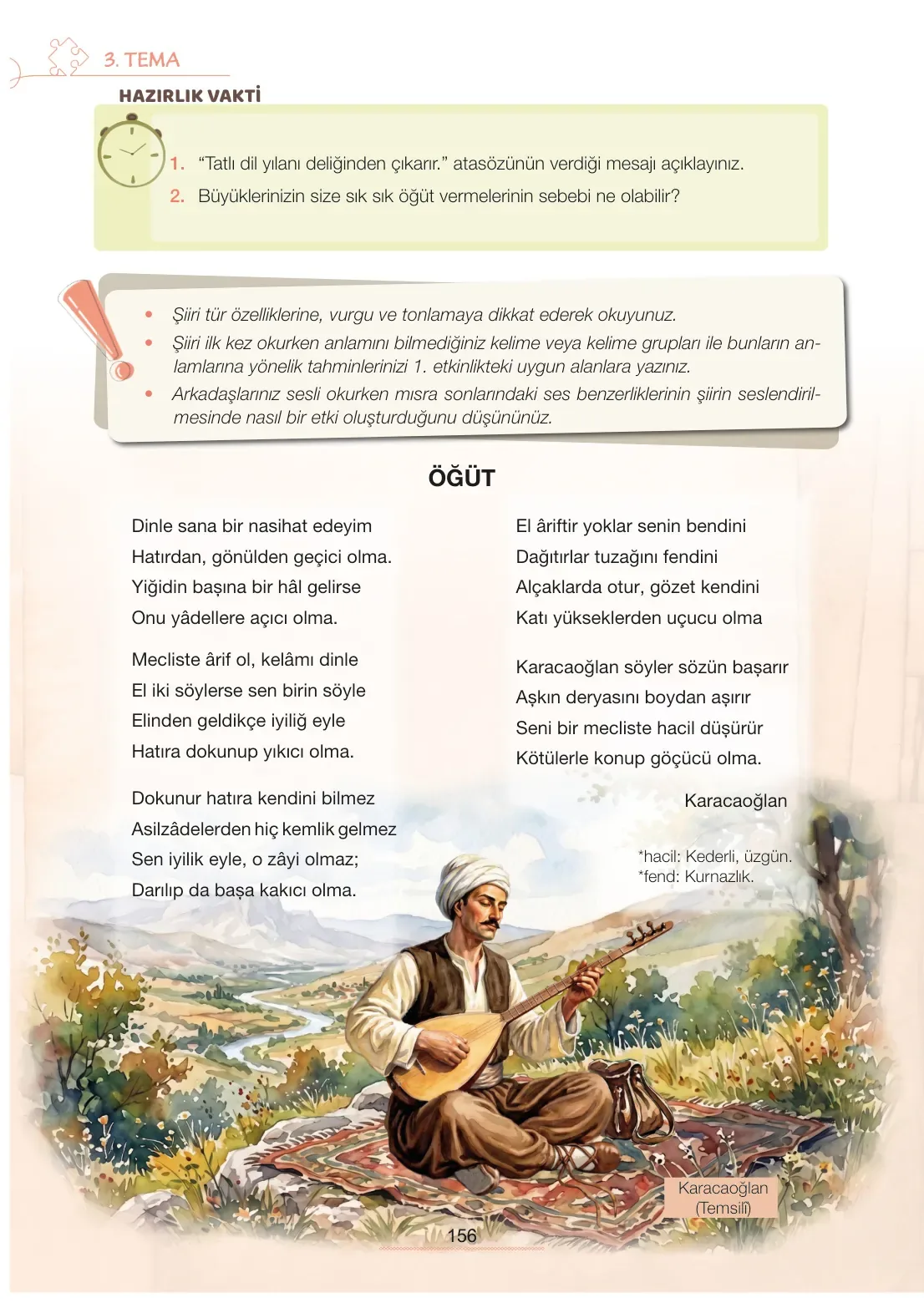 7. Sınıf Türkçe Ders Kitabı Cevapları Meb Yayınları 1. Kitap Sayfa 156