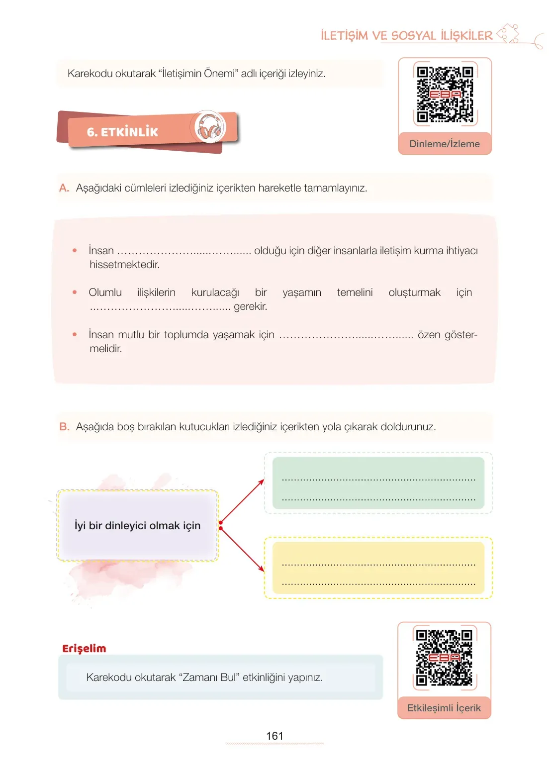 7. Sınıf Türkçe Ders Kitabı Cevapları Meb Yayınları 1. Kitap Sayfa 161