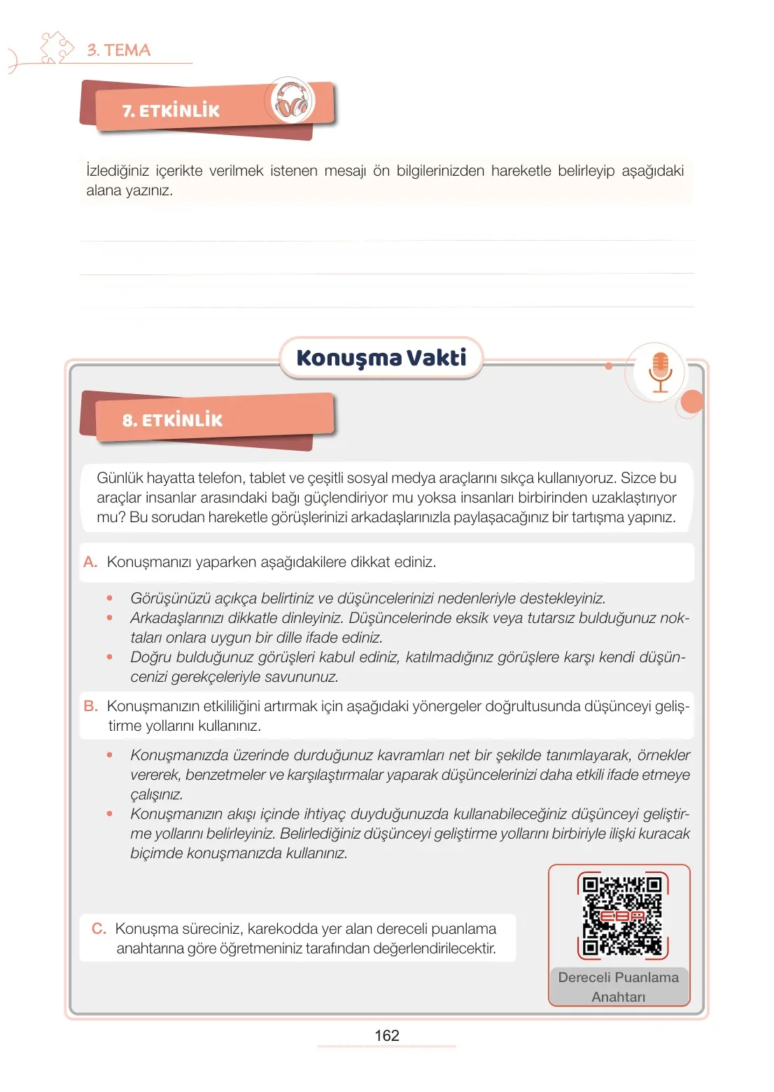 7. Sınıf Türkçe Ders Kitabı Cevapları Meb Yayınları 1. Kitap Sayfa 162