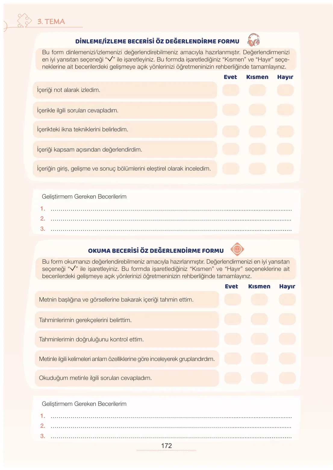 7. Sınıf Türkçe Ders Kitabı Cevapları Meb Yayınları 1. Kitap Sayfa 172