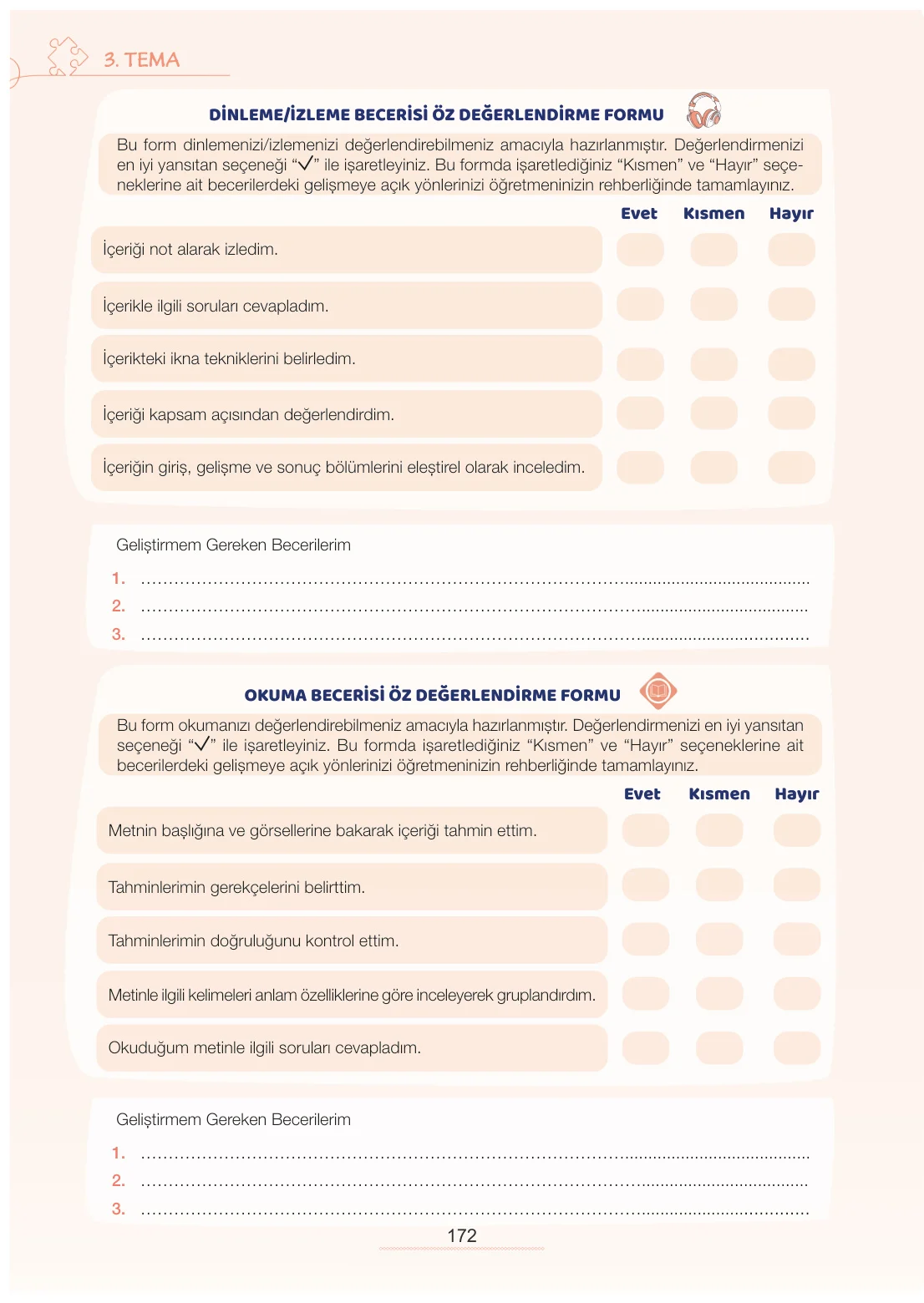 7. Sınıf Türkçe Ders Kitabı Cevapları Meb Yayınları 1. Kitap Sayfa 172