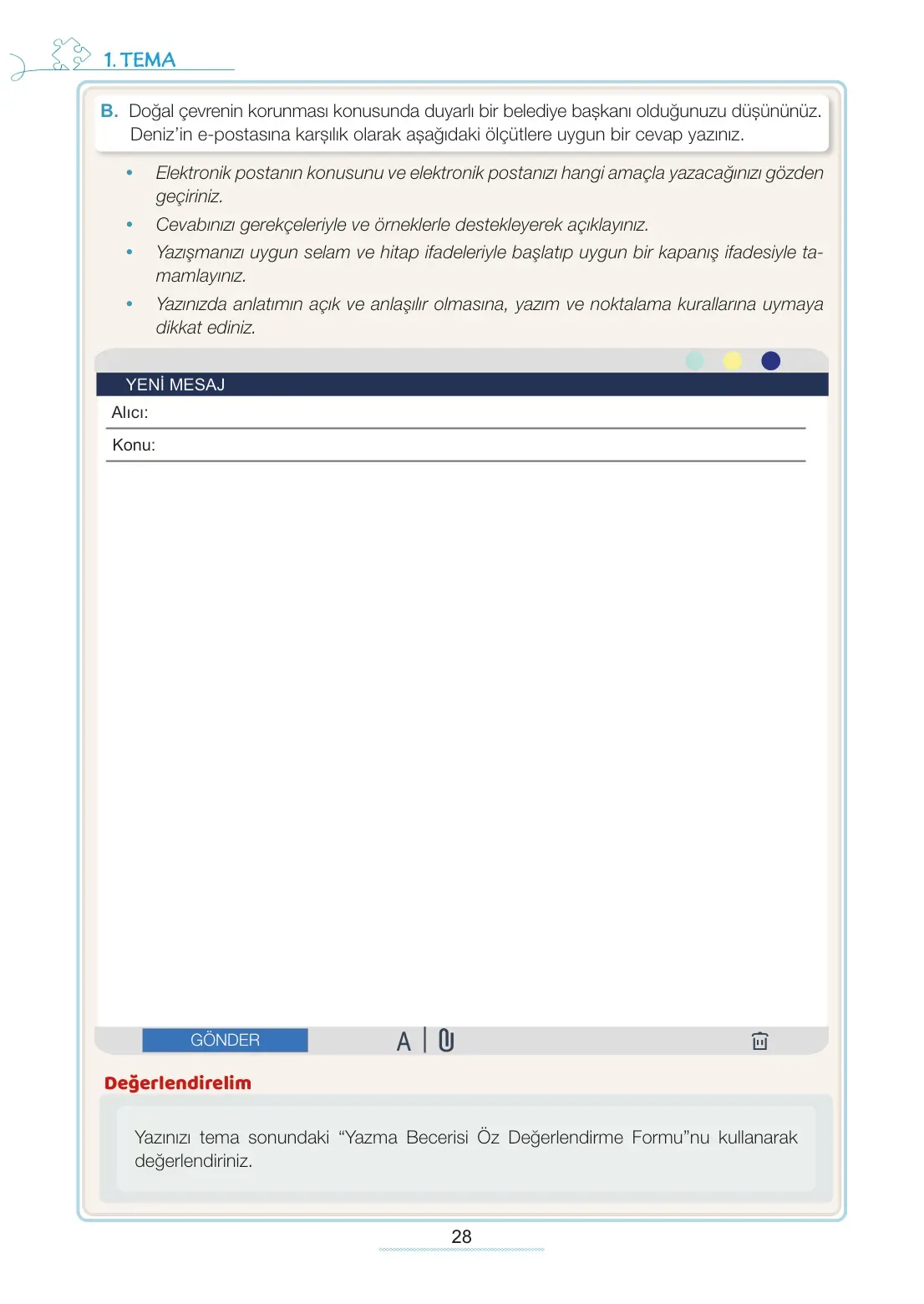 7. Sınıf Türkçe Ders Kitabı Cevapları Meb Yayınları 1. Kitap Sayfa 28