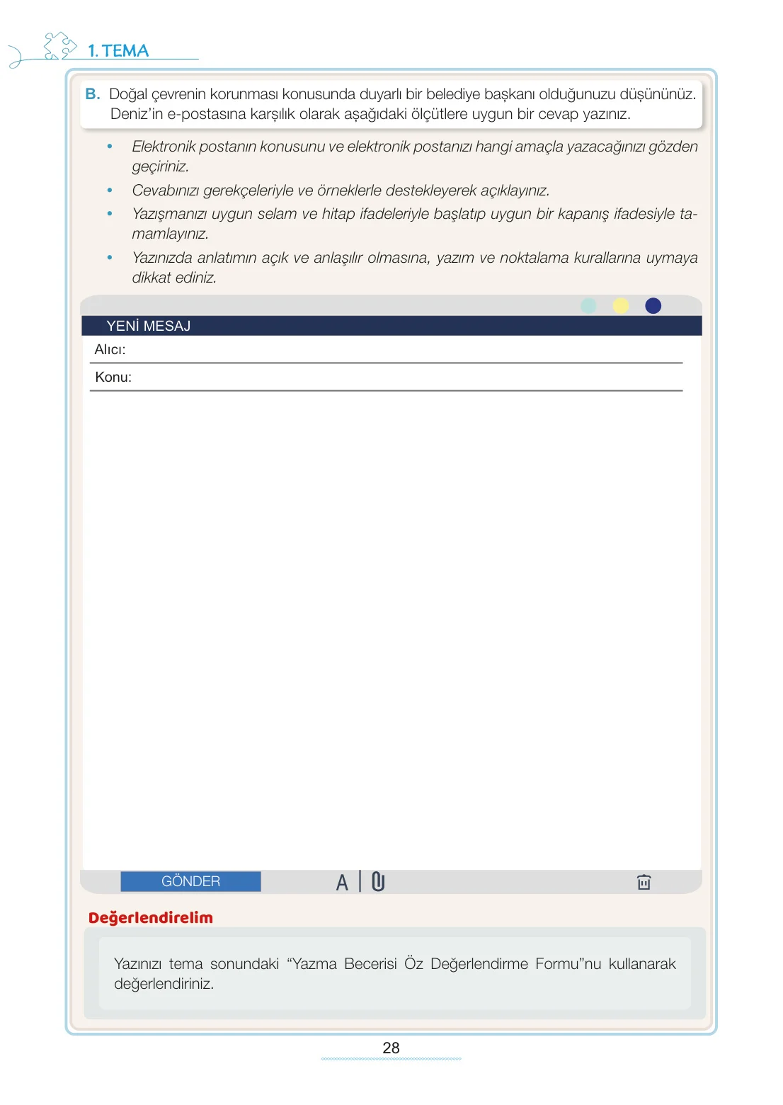 7. Sınıf Türkçe Ders Kitabı Cevapları Meb Yayınları 1. Kitap Sayfa 28