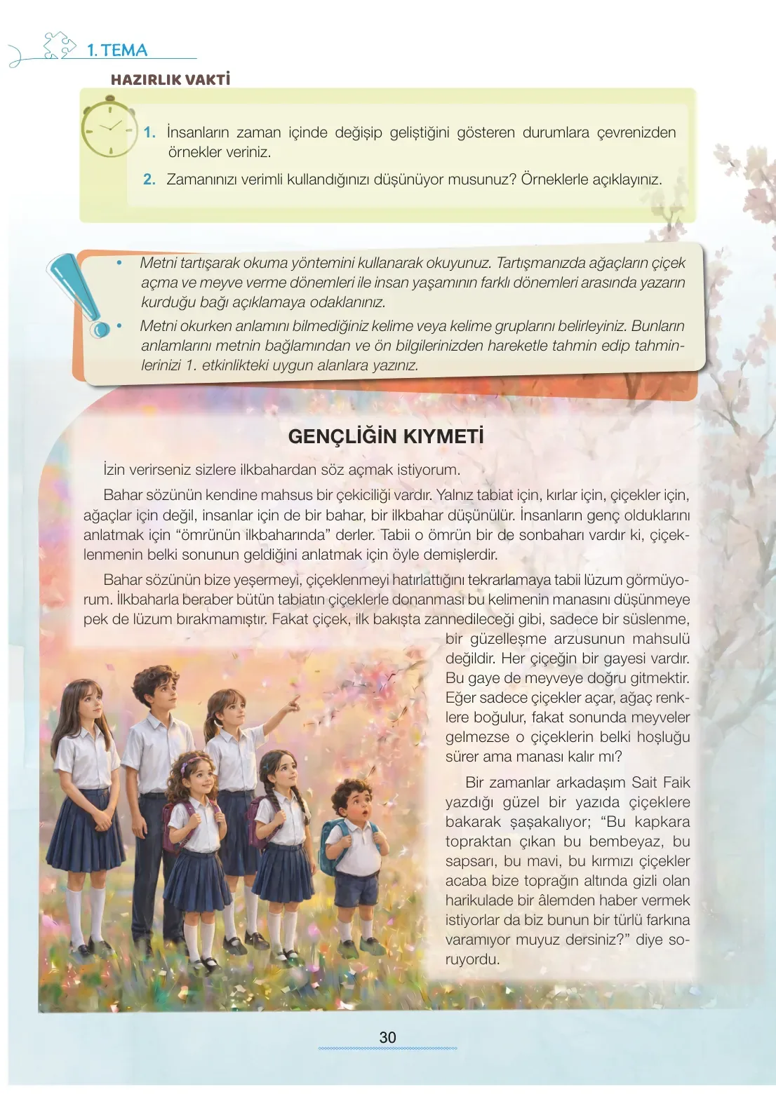 7. Sınıf Türkçe Ders Kitabı Cevapları Meb Yayınları 1. Kitap Sayfa 30