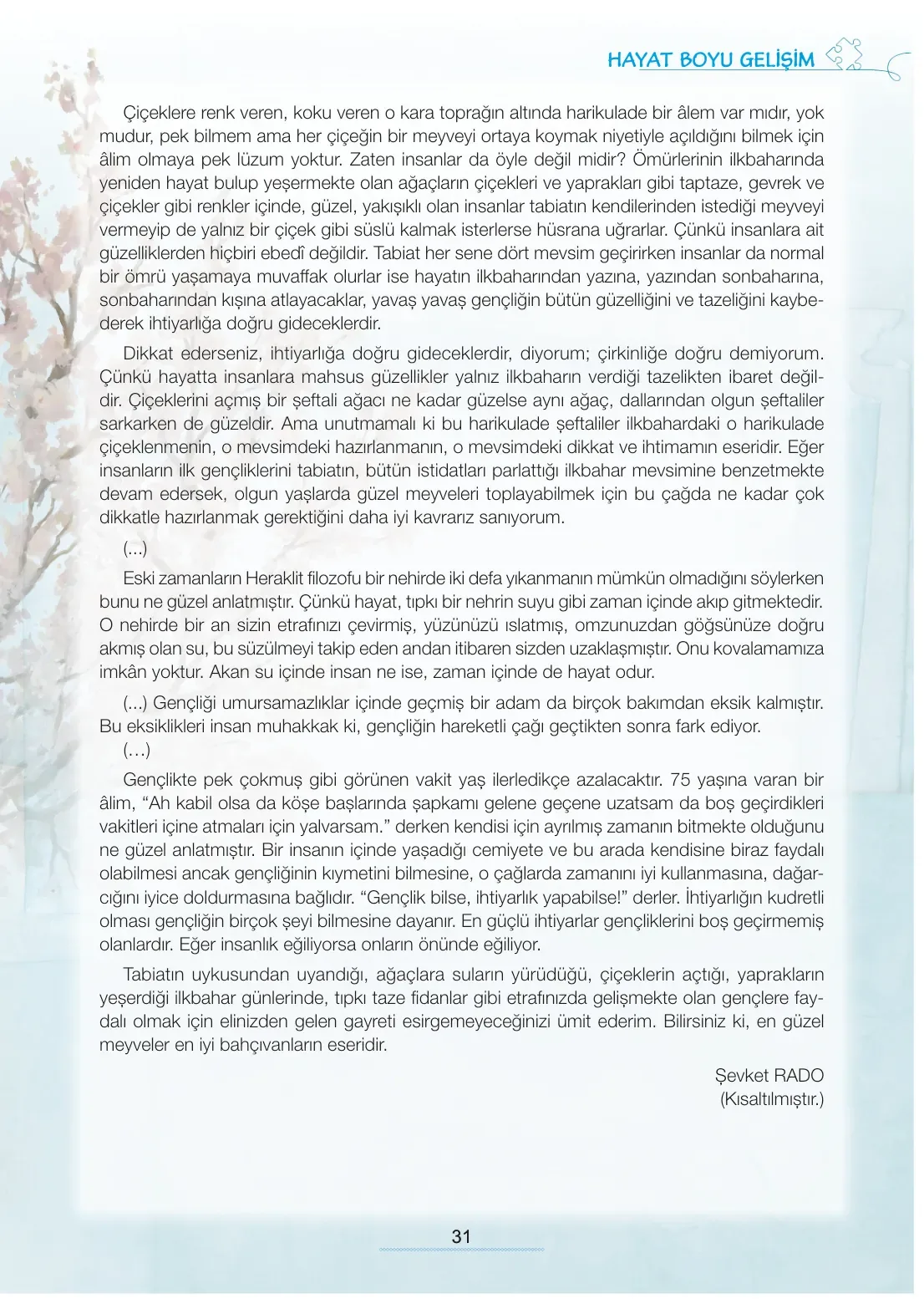 7. Sınıf Türkçe Ders Kitabı Cevapları Meb Yayınları 1. Kitap Sayfa 31