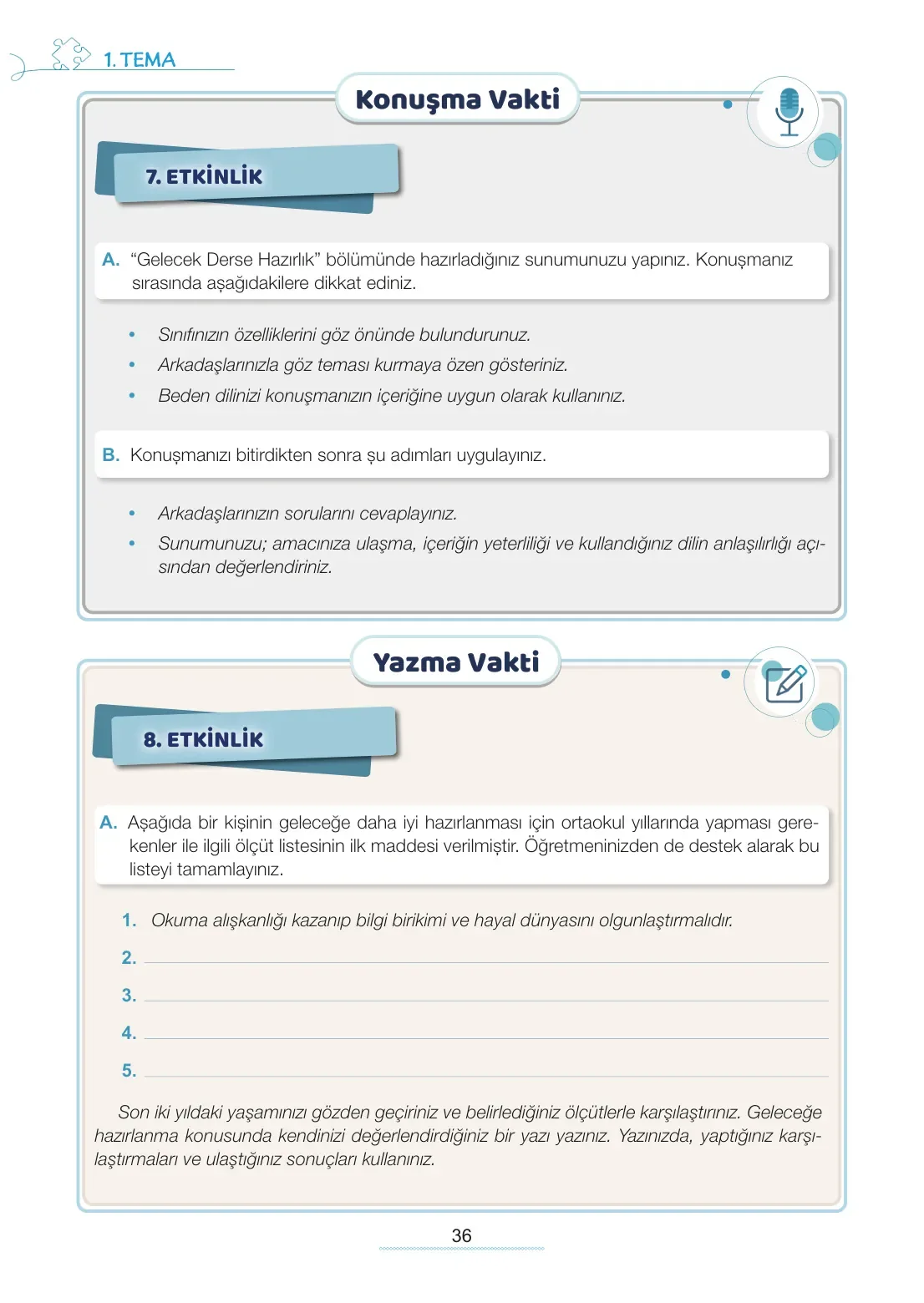 7. Sınıf Türkçe Ders Kitabı Cevapları Meb Yayınları 1. Kitap Sayfa 36