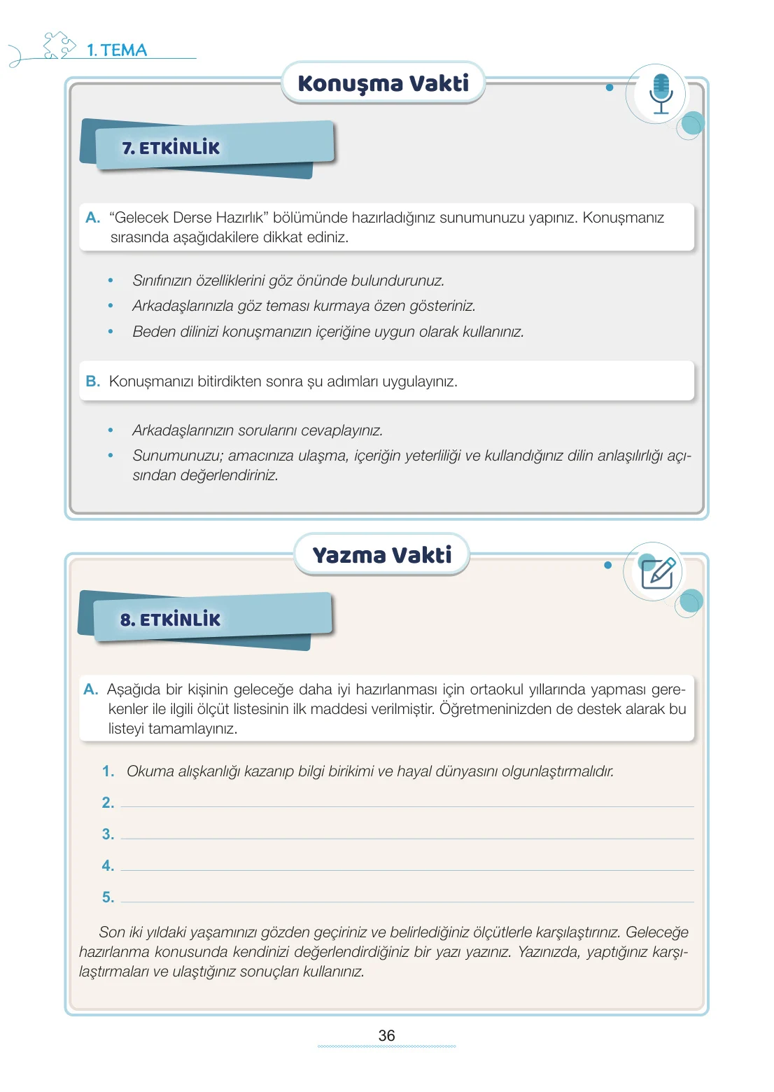 7. Sınıf Türkçe Ders Kitabı Cevapları Meb Yayınları 1. Kitap Sayfa 36