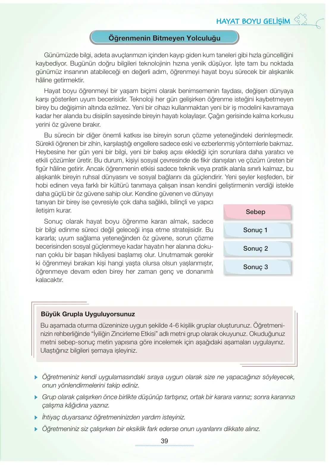 7. Sınıf Türkçe Ders Kitabı Cevapları Meb Yayınları 1. Kitap Sayfa 39