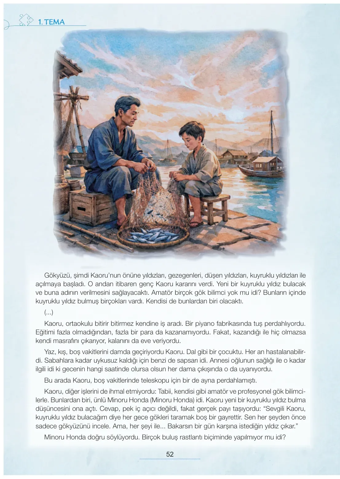 7. Sınıf Türkçe Ders Kitabı Cevapları Meb Yayınları 1. Kitap Sayfa 52