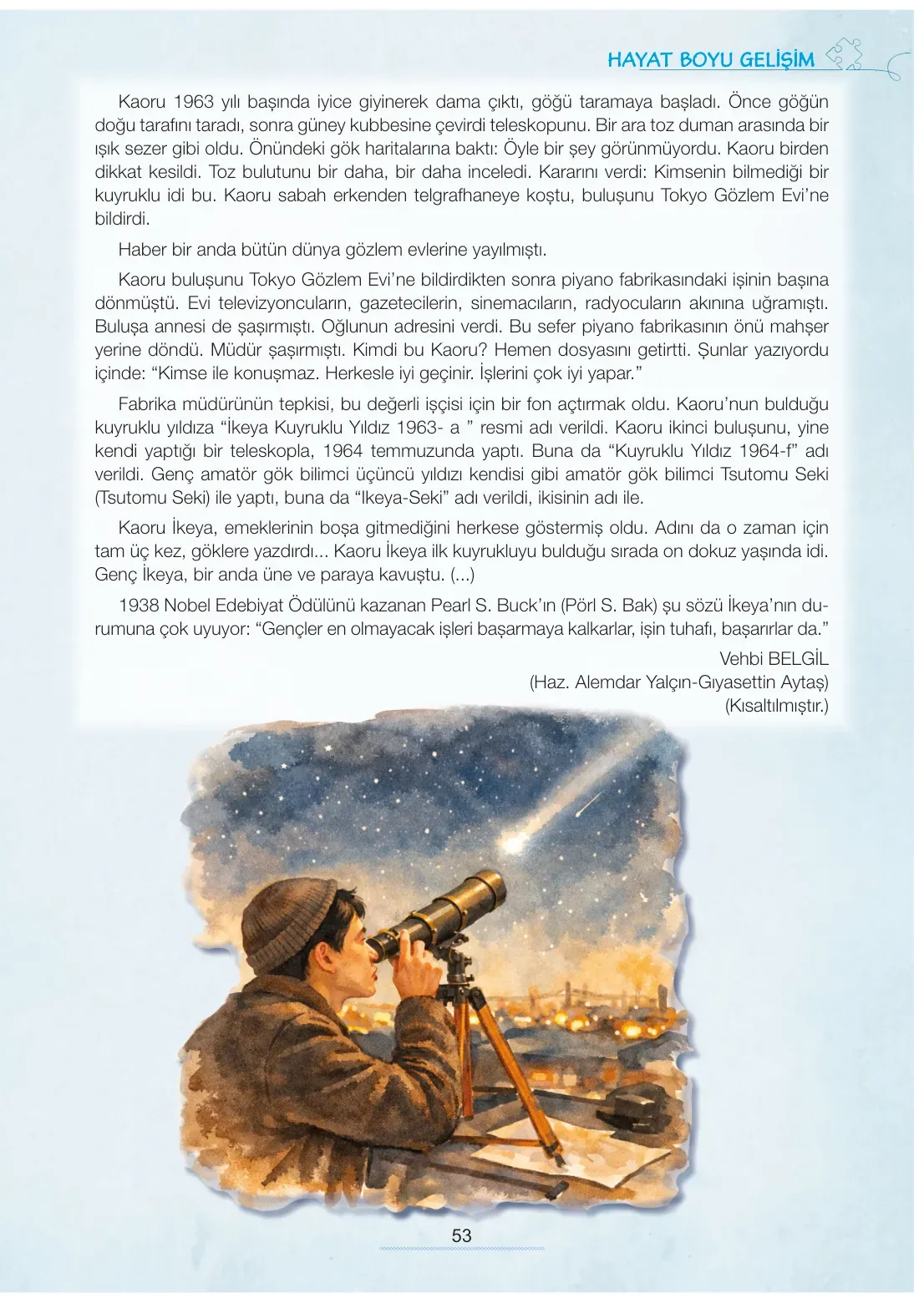 7. Sınıf Türkçe Ders Kitabı Cevapları Meb Yayınları 1. Kitap Sayfa 53