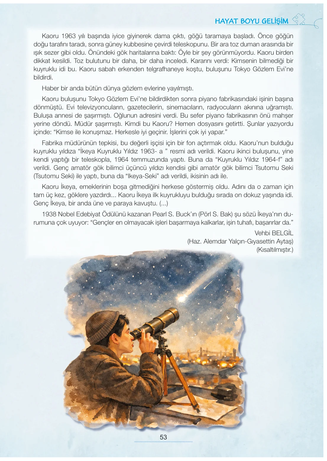7. Sınıf Türkçe Ders Kitabı Cevapları Meb Yayınları 1. Kitap Sayfa 53