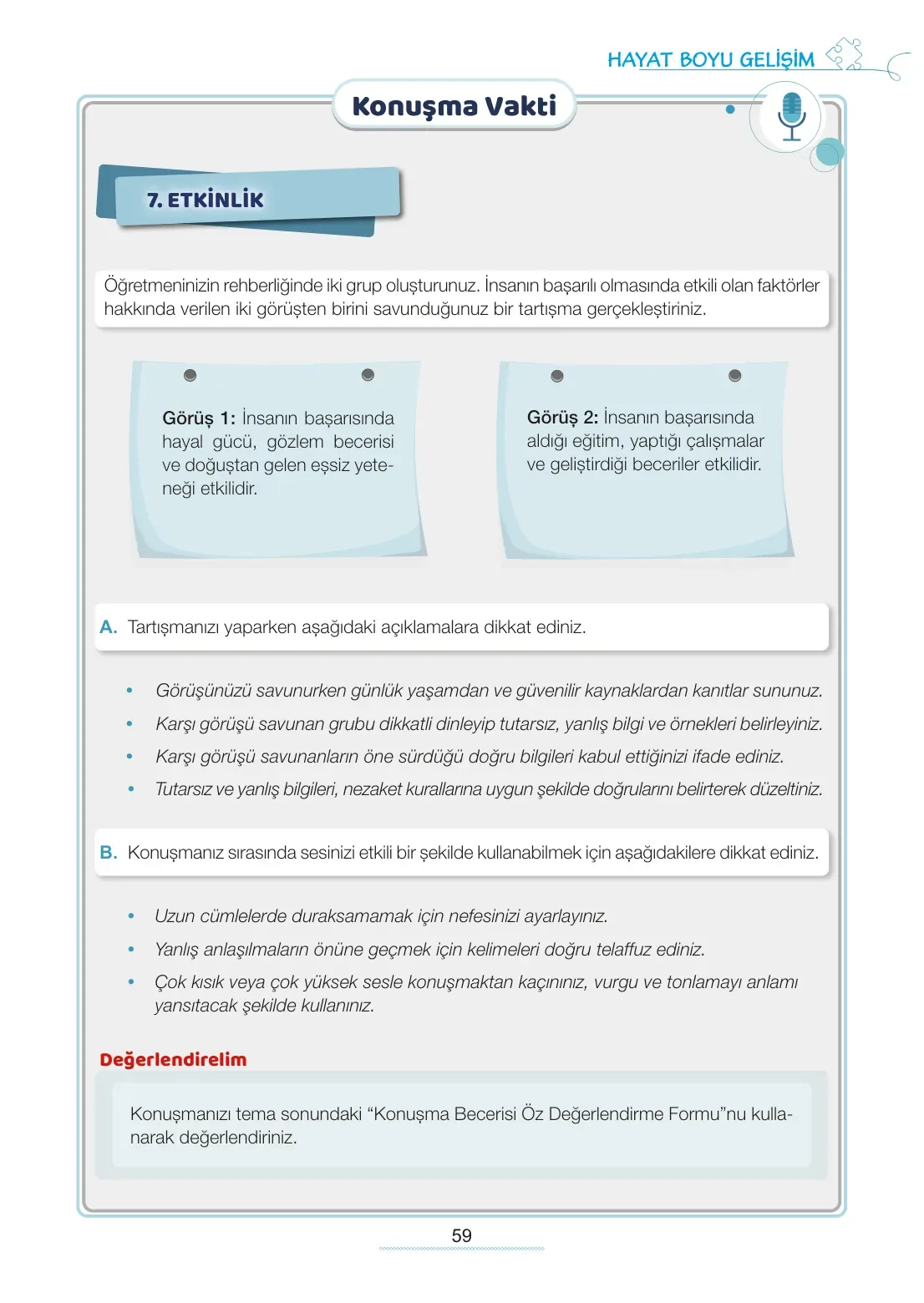 7. Sınıf Türkçe Ders Kitabı Cevapları Meb Yayınları 1. Kitap Sayfa 59