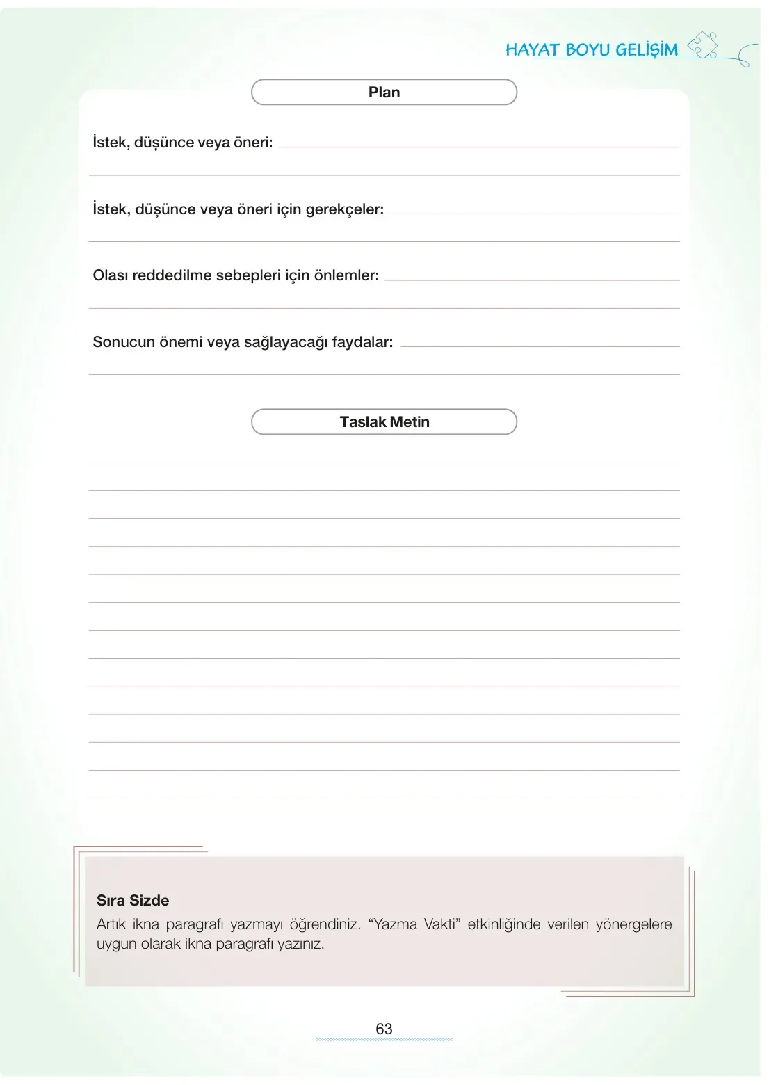 7. Sınıf Türkçe Ders Kitabı Cevapları Meb Yayınları 1. Kitap Sayfa 63