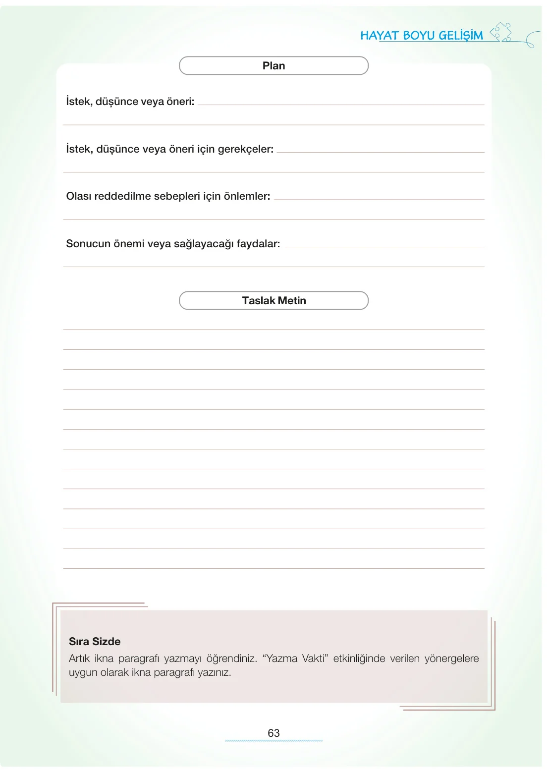 7. Sınıf Türkçe Ders Kitabı Cevapları Meb Yayınları 1. Kitap Sayfa 63
