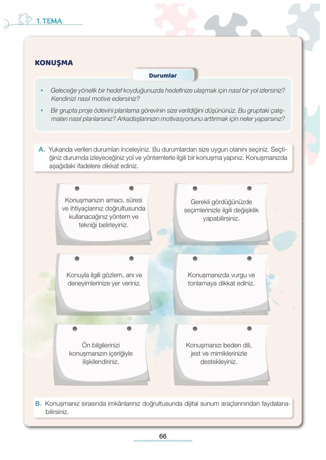 7. Sınıf Türkçe Ders Kitabı Cevapları Meb Yayınları 1. Kitap Sayfa 66