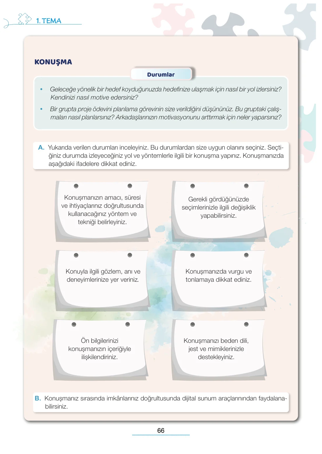 7. Sınıf Türkçe Ders Kitabı Cevapları Meb Yayınları 1. Kitap Sayfa 66
