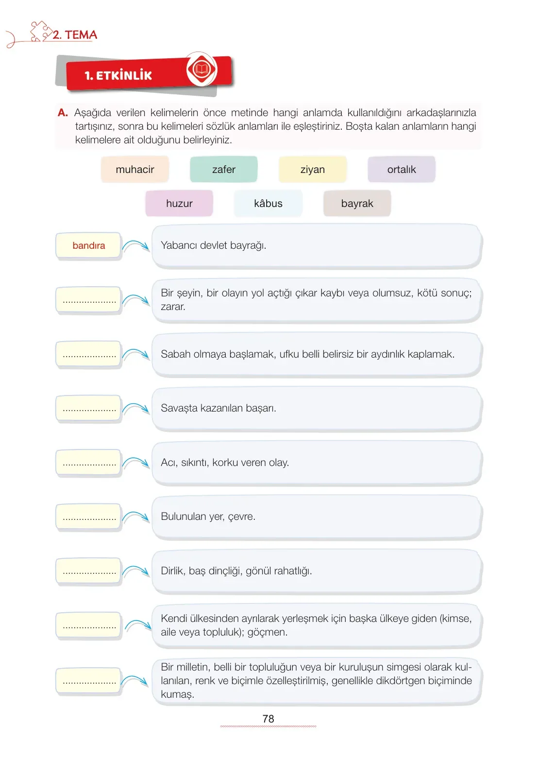 7. Sınıf Türkçe Ders Kitabı Cevapları Meb Yayınları 1. Kitap Sayfa 78