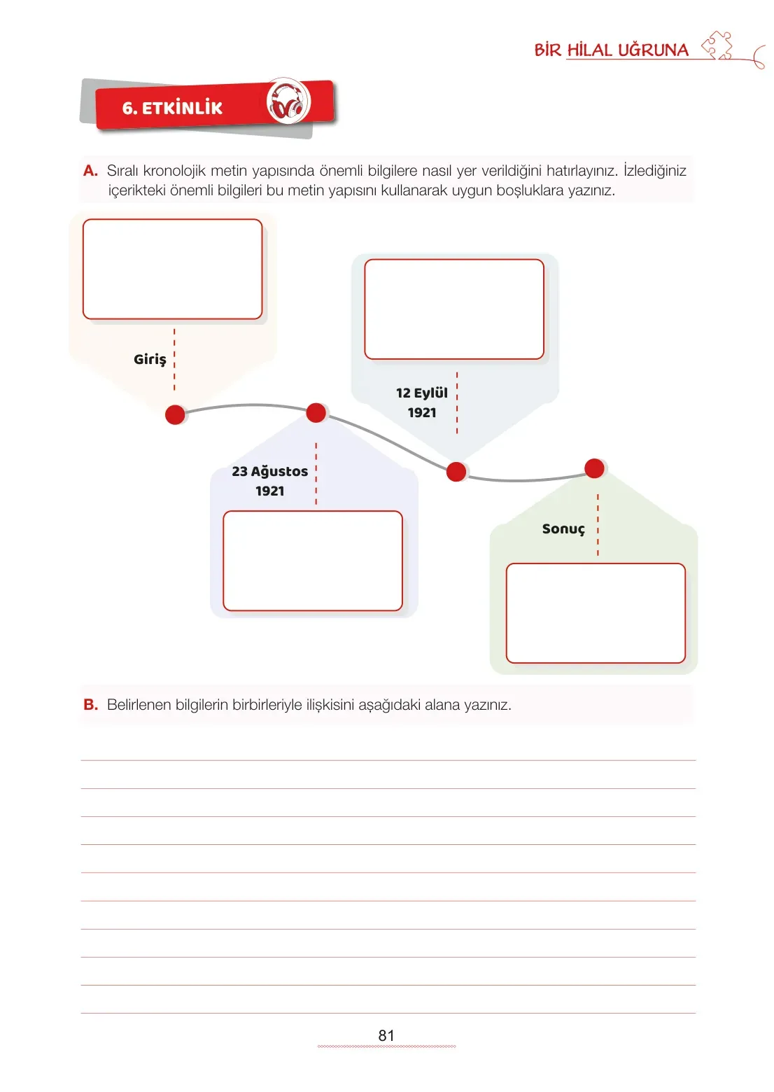 7. Sınıf Türkçe Ders Kitabı Cevapları Meb Yayınları 1. Kitap Sayfa 81