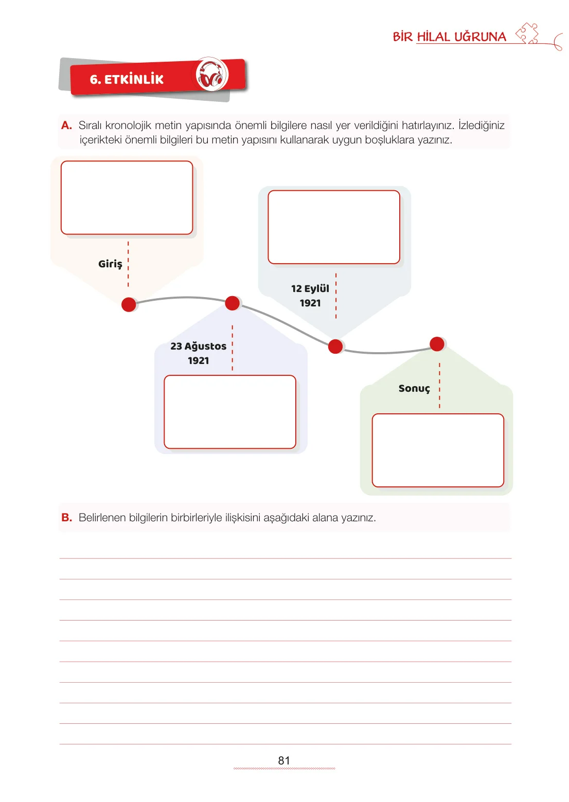 7. Sınıf Türkçe Ders Kitabı Cevapları Meb Yayınları 1. Kitap Sayfa 81