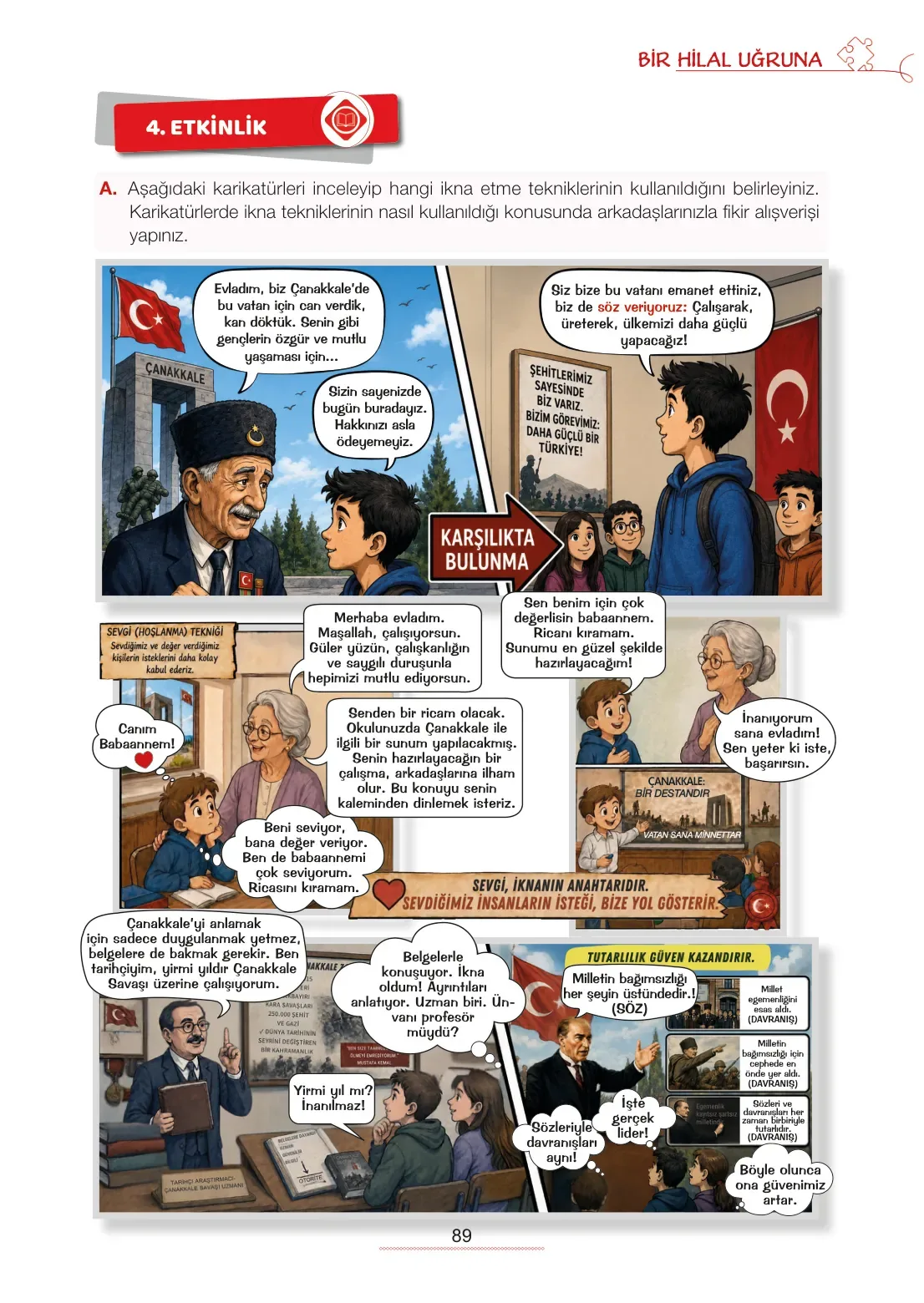 7. Sınıf Türkçe Ders Kitabı Cevapları Meb Yayınları 1. Kitap Sayfa 89